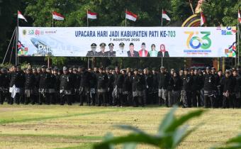 Bawaslu Pati Hadiri Upacara Hari Jadi ke-703 Kabupaten Pati, Perkuat Sinergi untuk Kemajuan Daerah