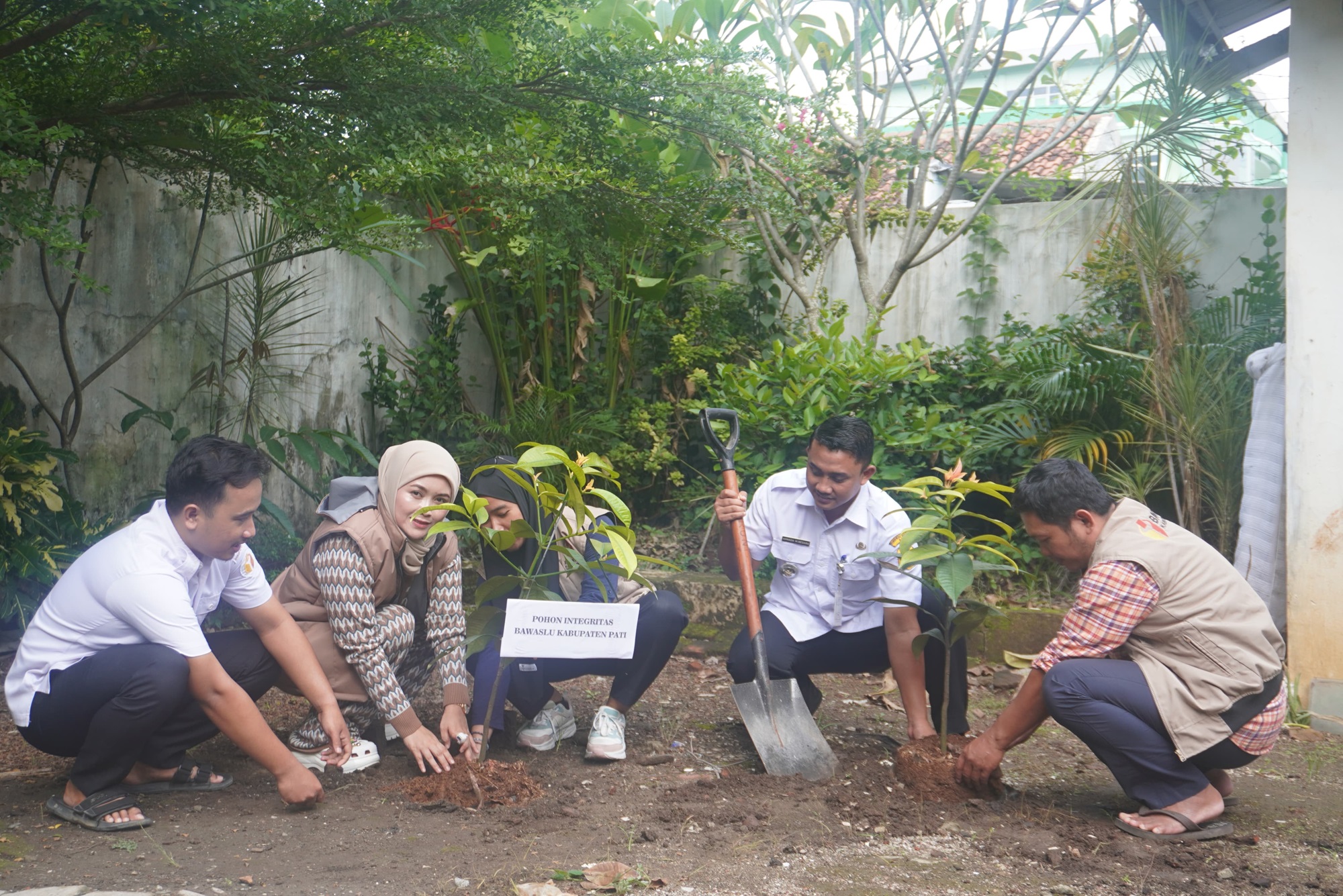 Bawaslu Pati Tanam Pohon Manggis Demi Wujudkan Pilkada Berintegritas