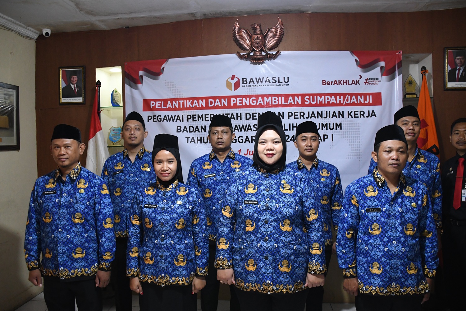 Bawaslu Pati Ikuti Pelantikan, Delapan ASN Bawaslu Pati Resmi  Dilantik