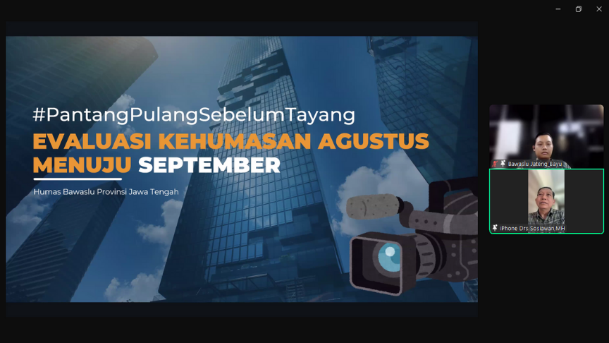 Evaluasi Kehumasan Bulanan, Upaya Jaga Kualitas Komunikasi Publik Bawaslu