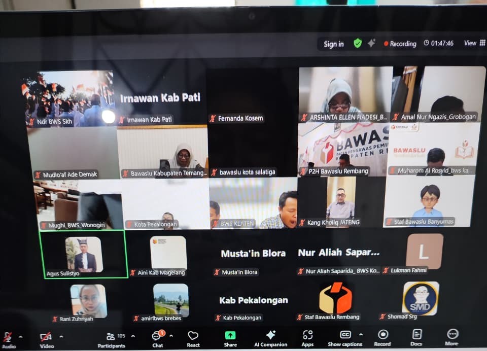 Bawaslu Jateng Pacu Sinkronisasi Program Pengawasan 2026 Berbasis Kearifan Lokal