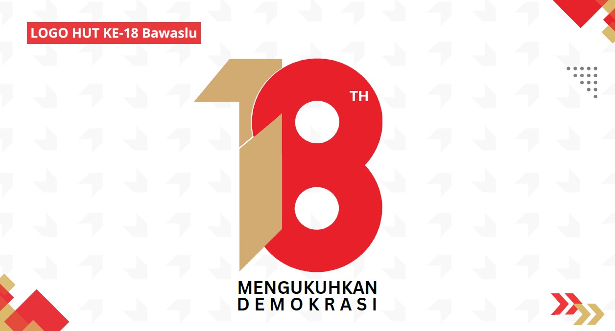 Dokumentasi visual identitas HUT ke-18 Bawaslu yang tercantum dalam panduan resmi