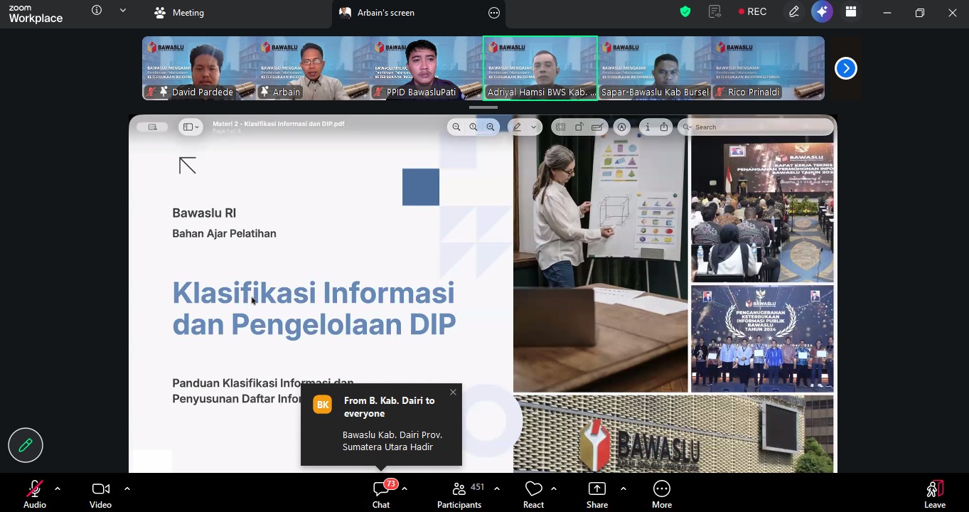 Bawaslu Kabupaten Pati Ikuti Pelatihan LMS “Bawaslu Mengajar: Pembinaan Pelaksanaan Keterbukaan Informasi Publik