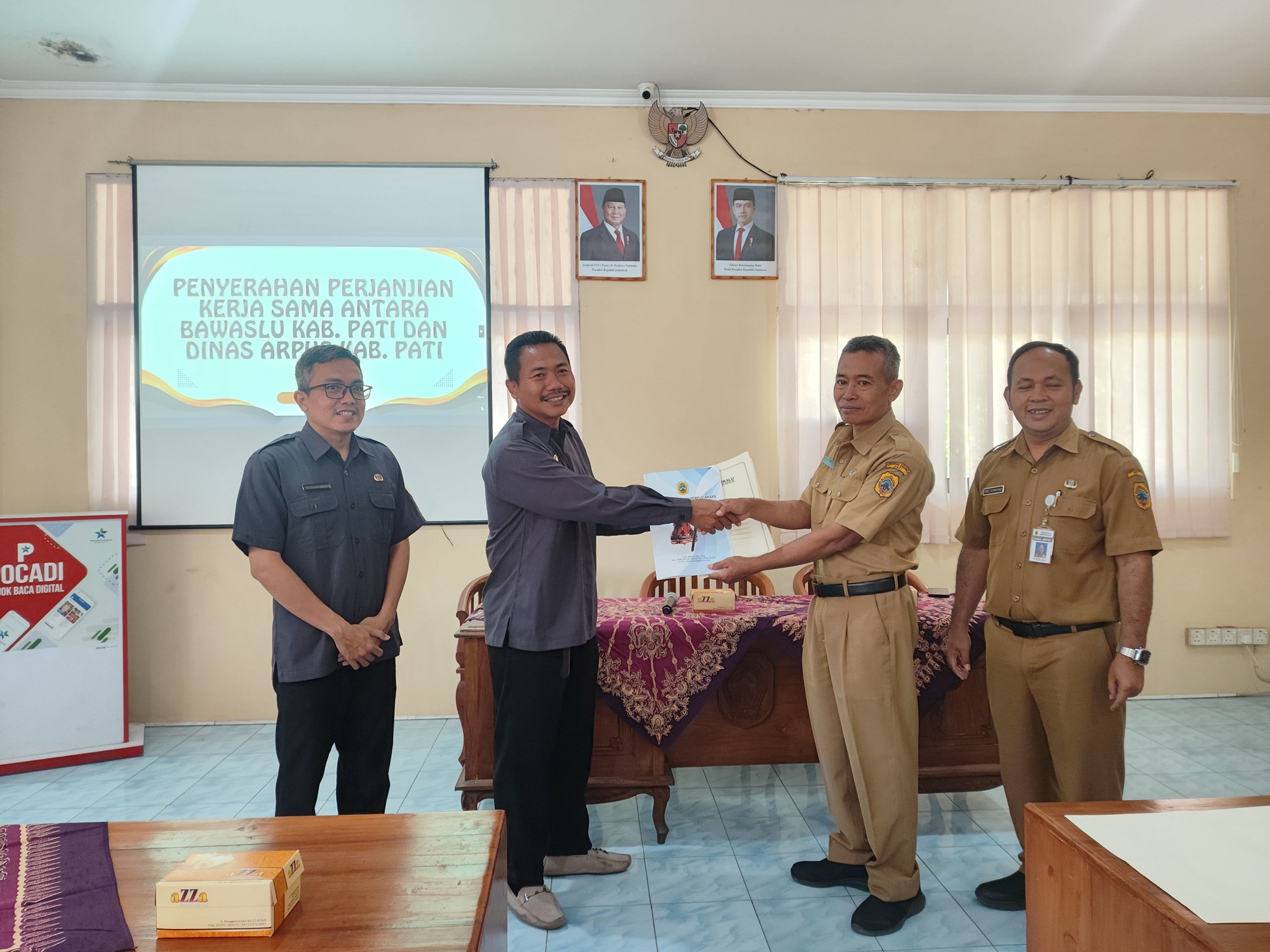 Tingkatkan Kualitas Penyimpanan Arsip, Bawaslu Pati Teken Perjanjian Kerja Sama Dengan Dinas Arpus Kab. Pati