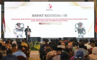 Rapat Koordinasi untuk mengevaluasi dan memetakan masalah hukum terkait pembentukan Pengawas TPS (PTPS) serta pengawasan pembentukan KPPS berlangsung di Semarang, Jawa Tengah, pada hari Minggu (28/1/2024).