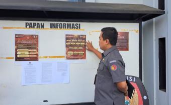 Pengawasan Pengumuman Pendaftaran Calon Bupati dan Calon Wakil Bupati Pati