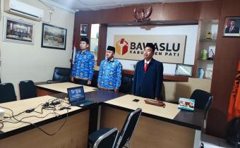 Resmi dilantik, Kekosongan-kekosongan Jabatan di Sekretariat Bawaslu Kabupaten Pati kini sudah mulai tersisi