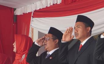 Bawaslu Pati Hadiri Upacara HUT ke-80 RI di Halaman Setda